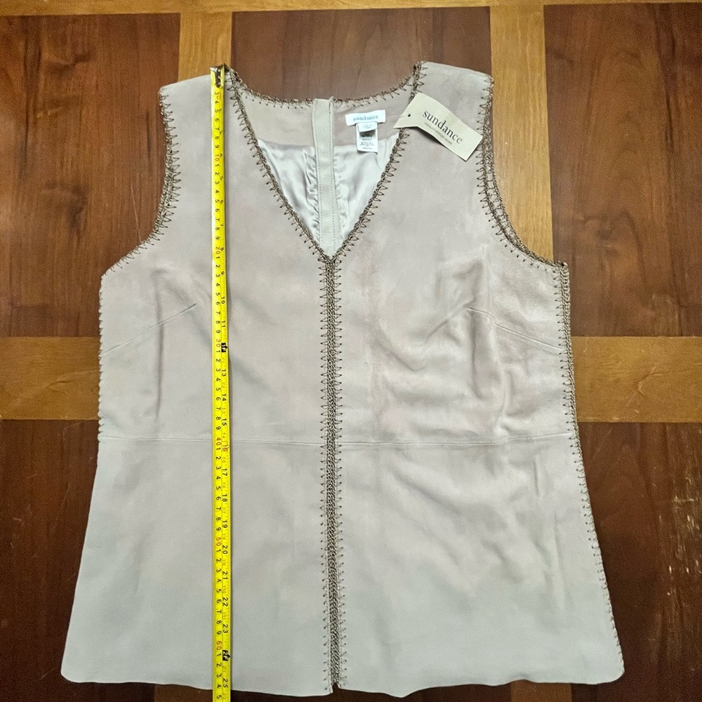 NWT Sundance Dakota Suede Leather Vest Size Large - Picture 12 of 14